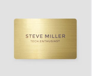 NFC Custom Metal Business Card Ntag-215/216 (Gold / Silver / Black) Cardclick Pakistan