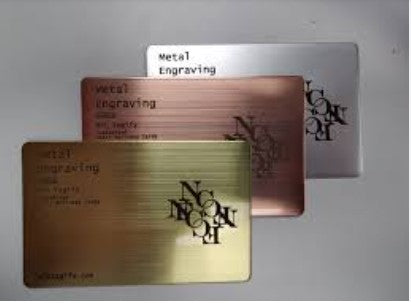 NFC Custom Metal Business Card Ntag-215/216 (Gold / Silver / Black) Cardclick Pakistan